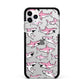 Pink Shark Apple iPhone 11 Pro Max in Silver with Black Impact Case