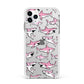 Pink Shark Apple iPhone 11 Pro Max in Silver with White Impact Case