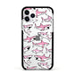 Pink Shark Apple iPhone 11 Pro in Silver with Black Impact Case