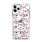 Pink Shark Apple iPhone 11 Pro in Silver with White Impact Case