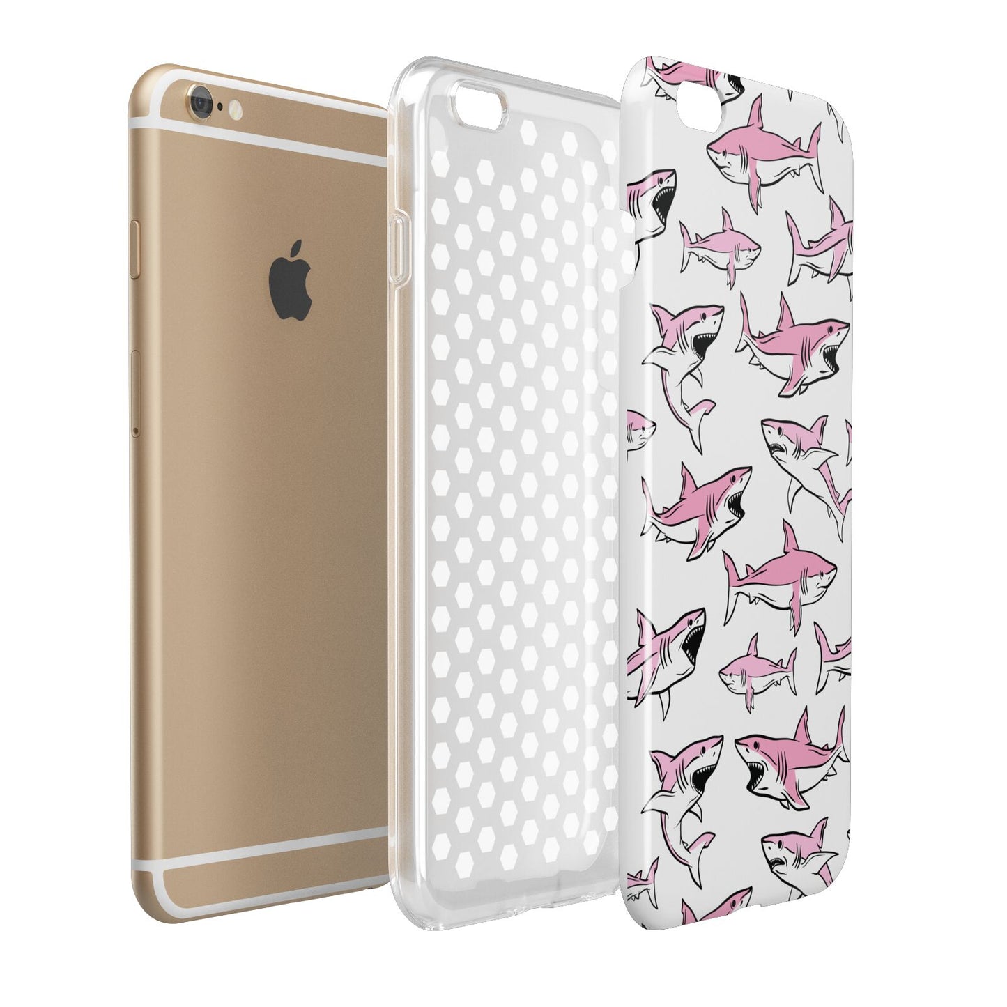 Pink Shark Apple iPhone 6 Plus 3D Tough Case Expand Detail Image