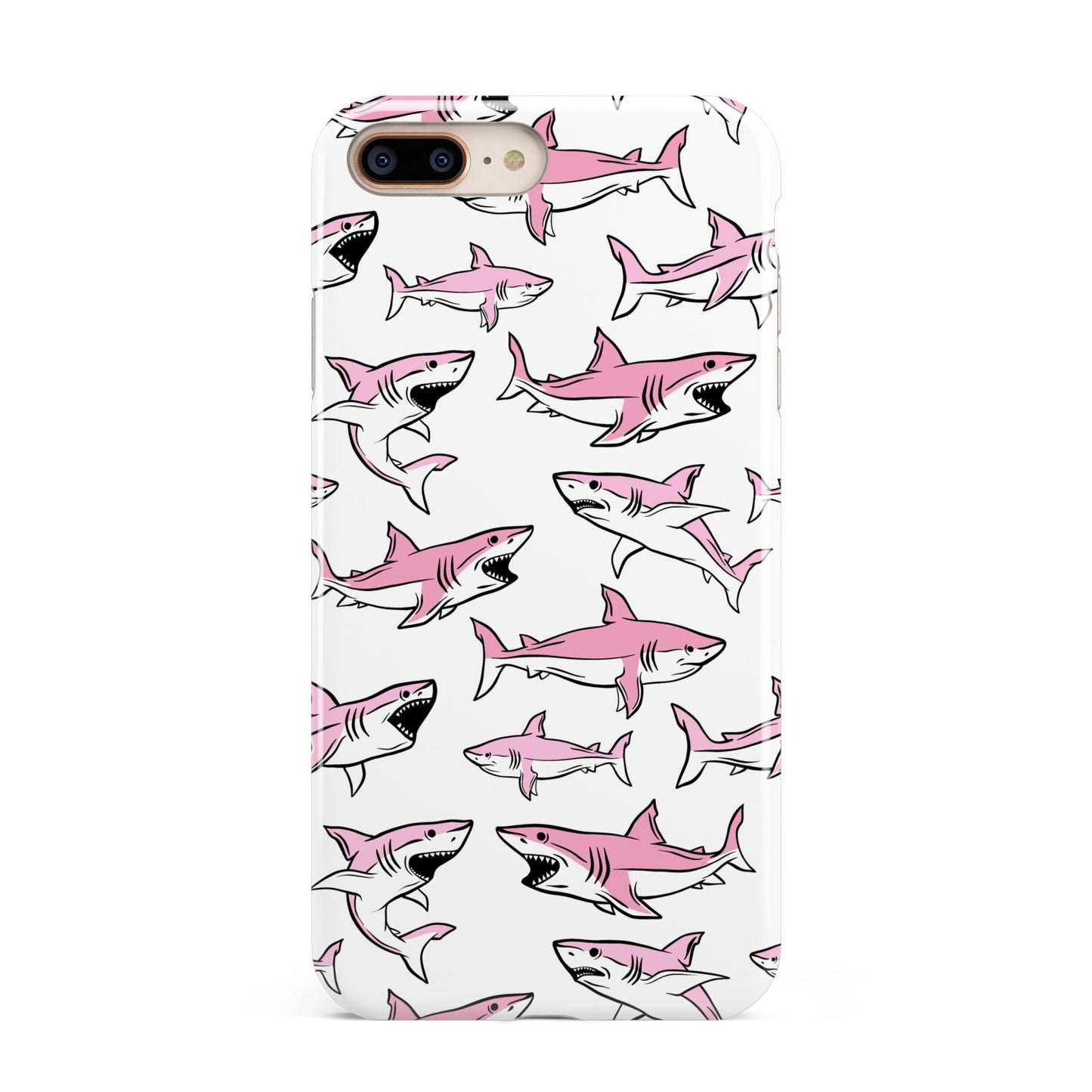 Pink Shark Apple iPhone 7 8 Plus 3D Tough Case