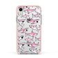 Pink Shark Apple iPhone XR Impact Case Pink Edge on Silver Phone