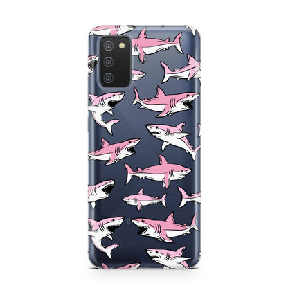 Pink Shark Samsung A02s Case