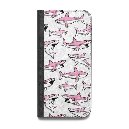 Pink Shark Vegan Leather Flip Samsung Case