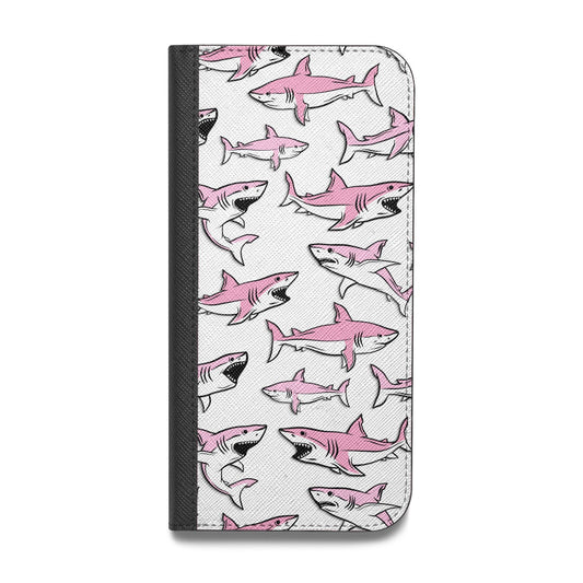 Pink Shark Vegan Leather Flip Samsung Case