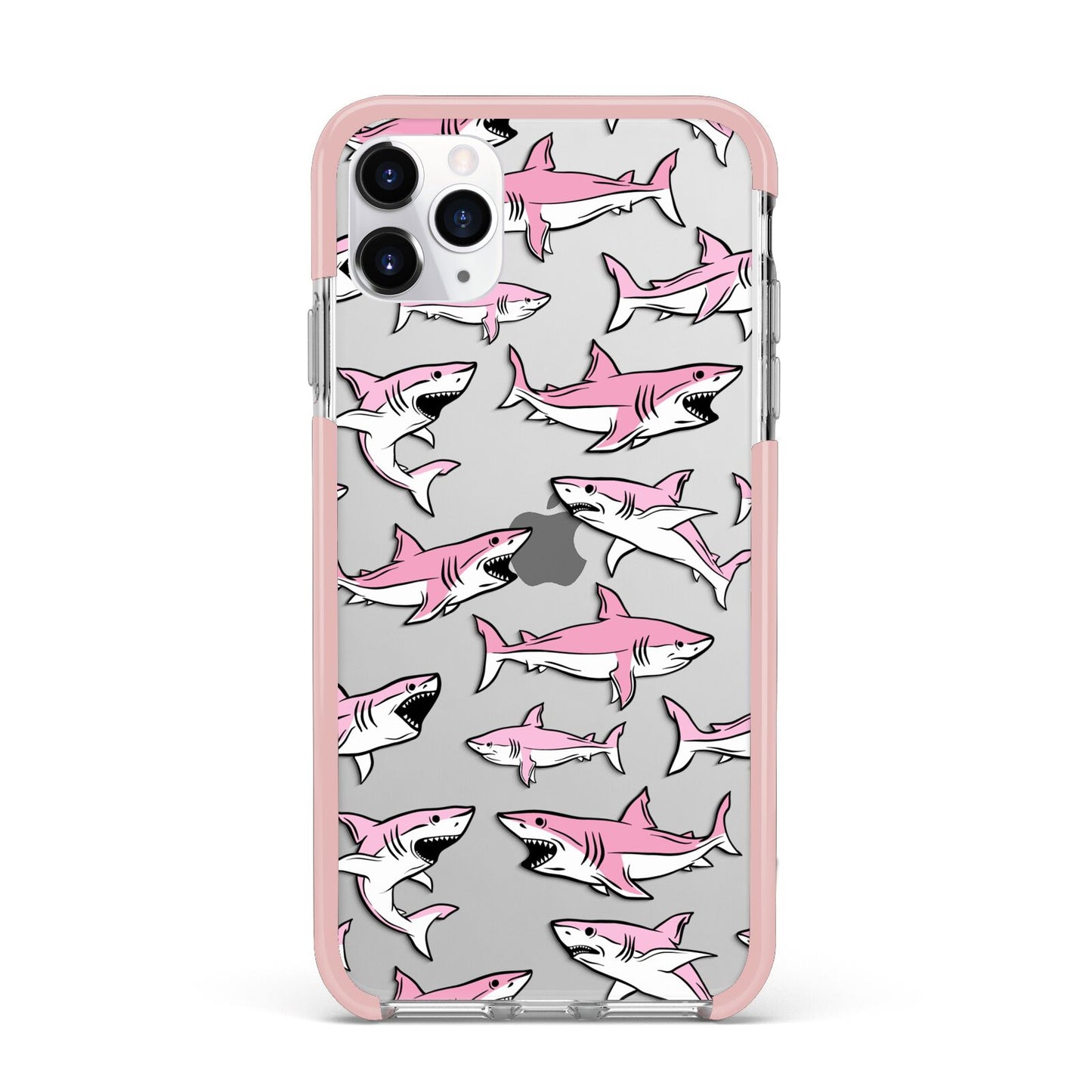 Pink Shark iPhone 11 Pro Max Impact Pink Edge Case