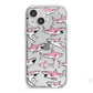 Pink Shark iPhone 13 Mini TPU Impact Case with White Edges
