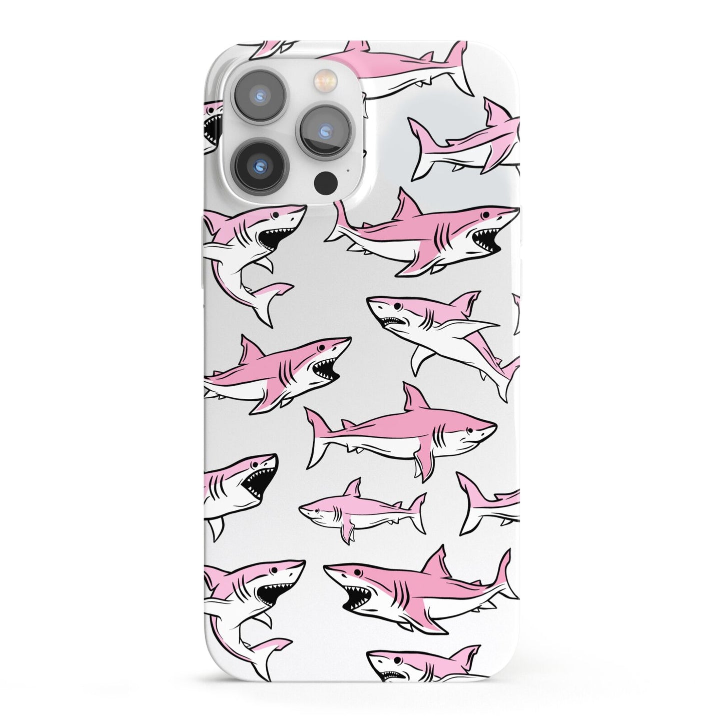 Pink Shark iPhone 13 Pro Max Full Wrap 3D Snap Case