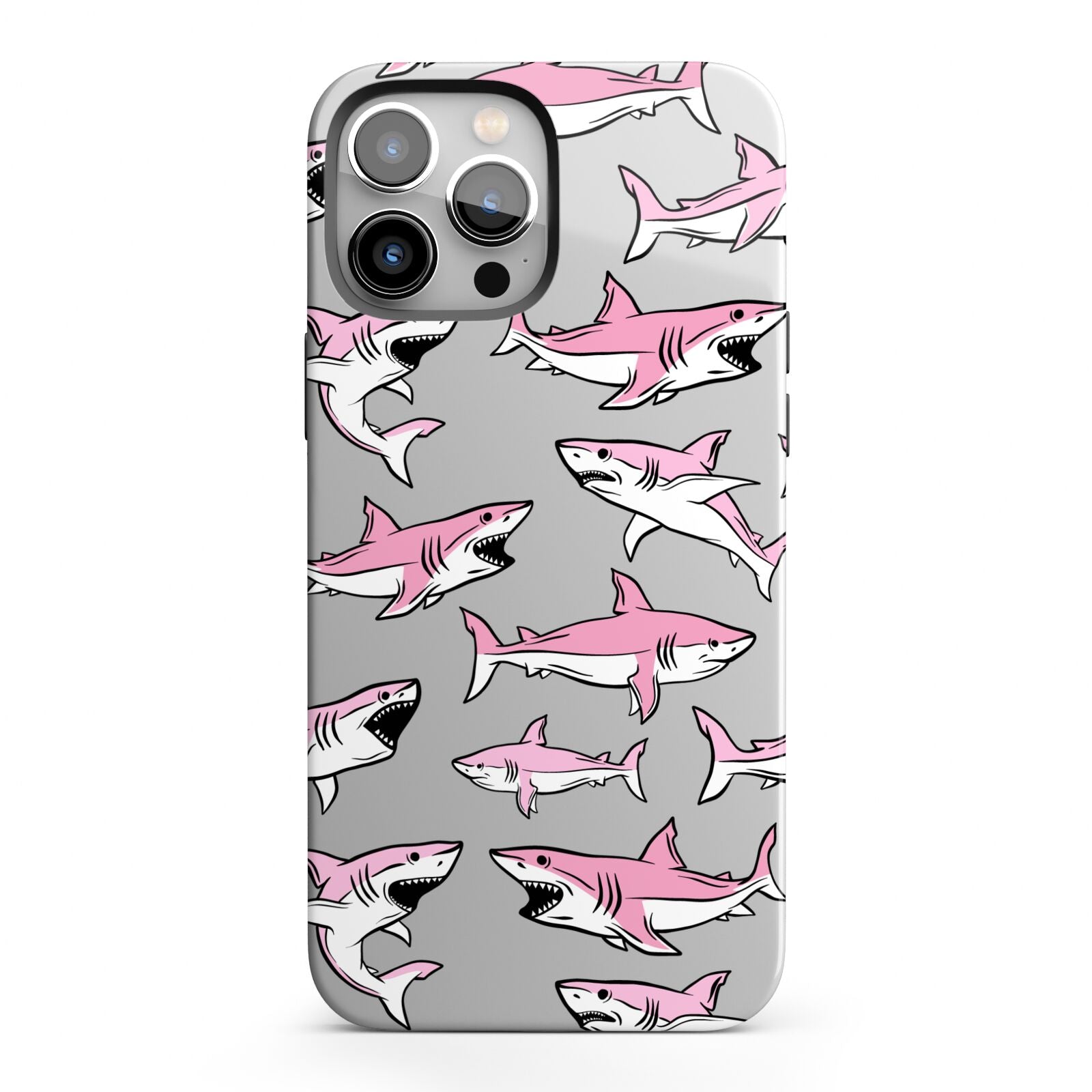 Pink Shark iPhone 13 Pro Max Full Wrap 3D Tough Case