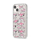 Pink Shark iPhone 14 Glitter Tough Case Starlight Angled Image