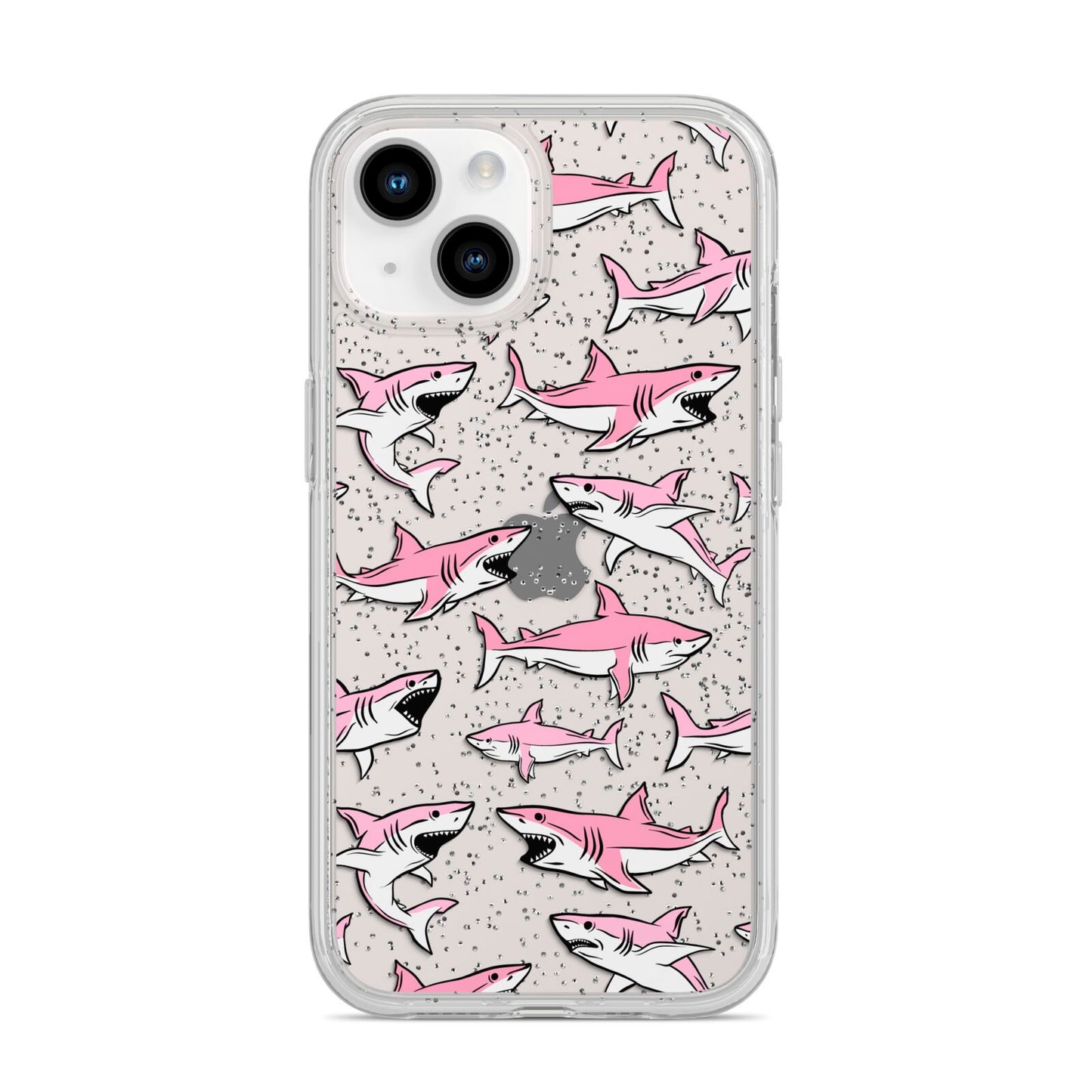 Pink Shark iPhone 14 Glitter Tough Case Starlight