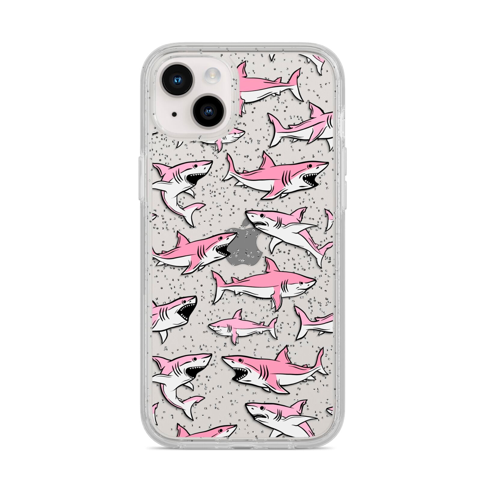 Pink Shark iPhone 14 Plus Glitter Tough Case Starlight