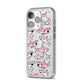 Pink Shark iPhone 14 Pro Glitter Tough Case Silver Angled Image