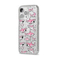 Pink Shark iPhone 14 Pro Max Glitter Tough Case Silver Angled Image