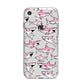 Pink Shark iPhone 8 Bumper Case on Silver iPhone