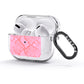 Pink Snakeskin AirPods Glitter Case 3rd Gen Side Image