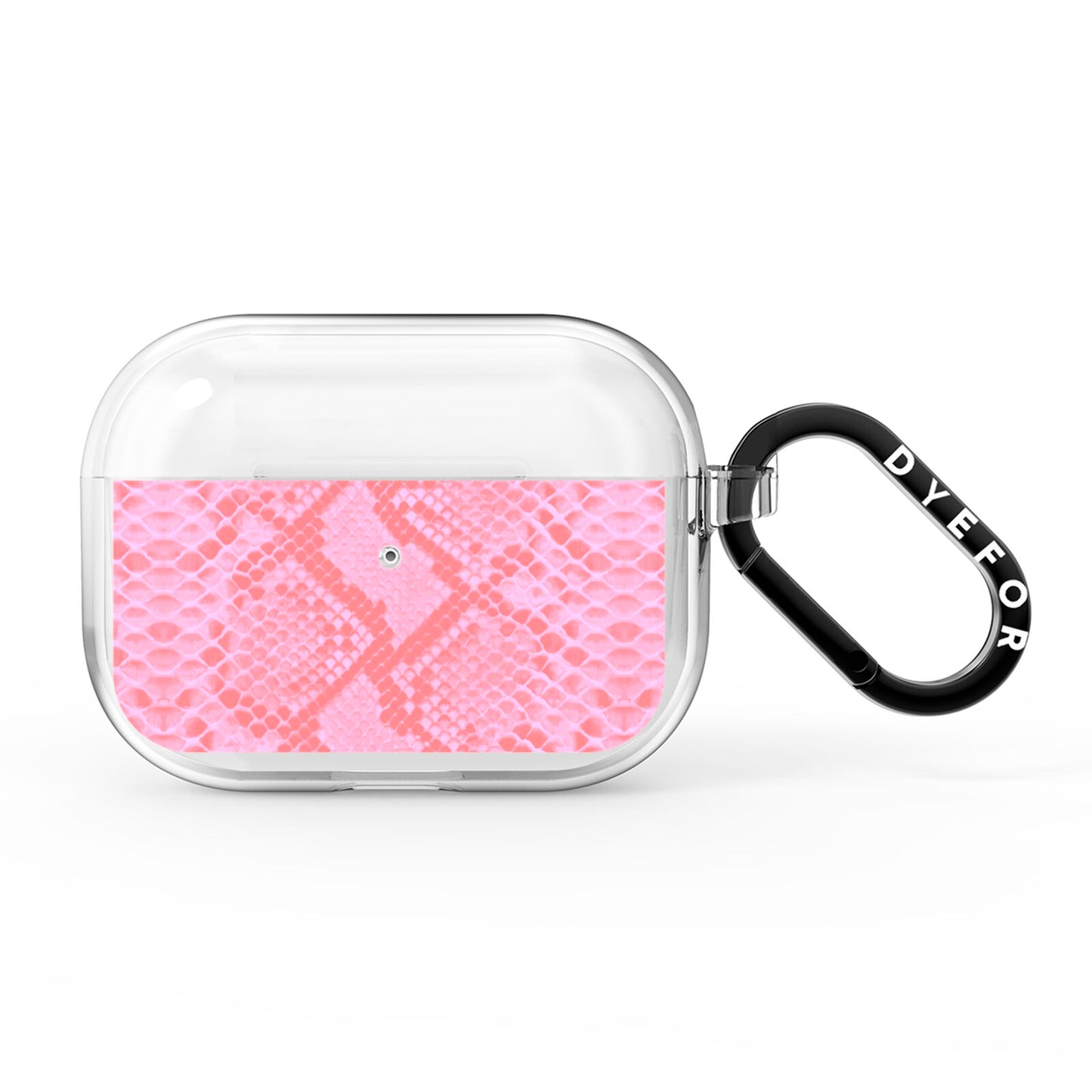 Pink Snakeskin AirPods Pro Clear Case