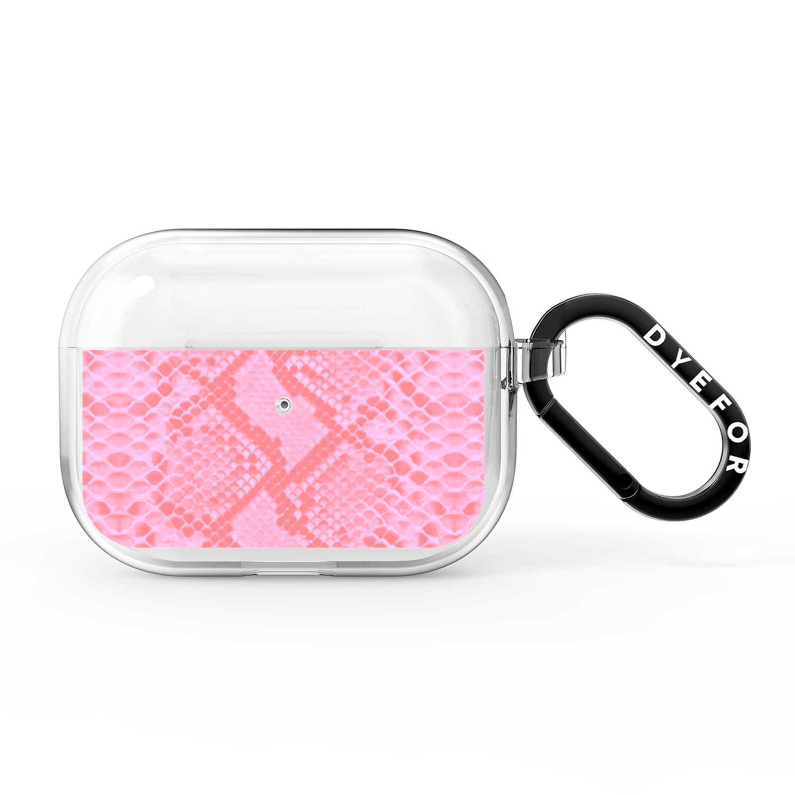 Pink Snakeskin AirPods Pro Clear Case