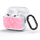 Pink Snakeskin AirPods Pro Glitter Case Side Image