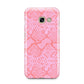 Pink Snakeskin Samsung Galaxy A3 2017 Case on gold phone