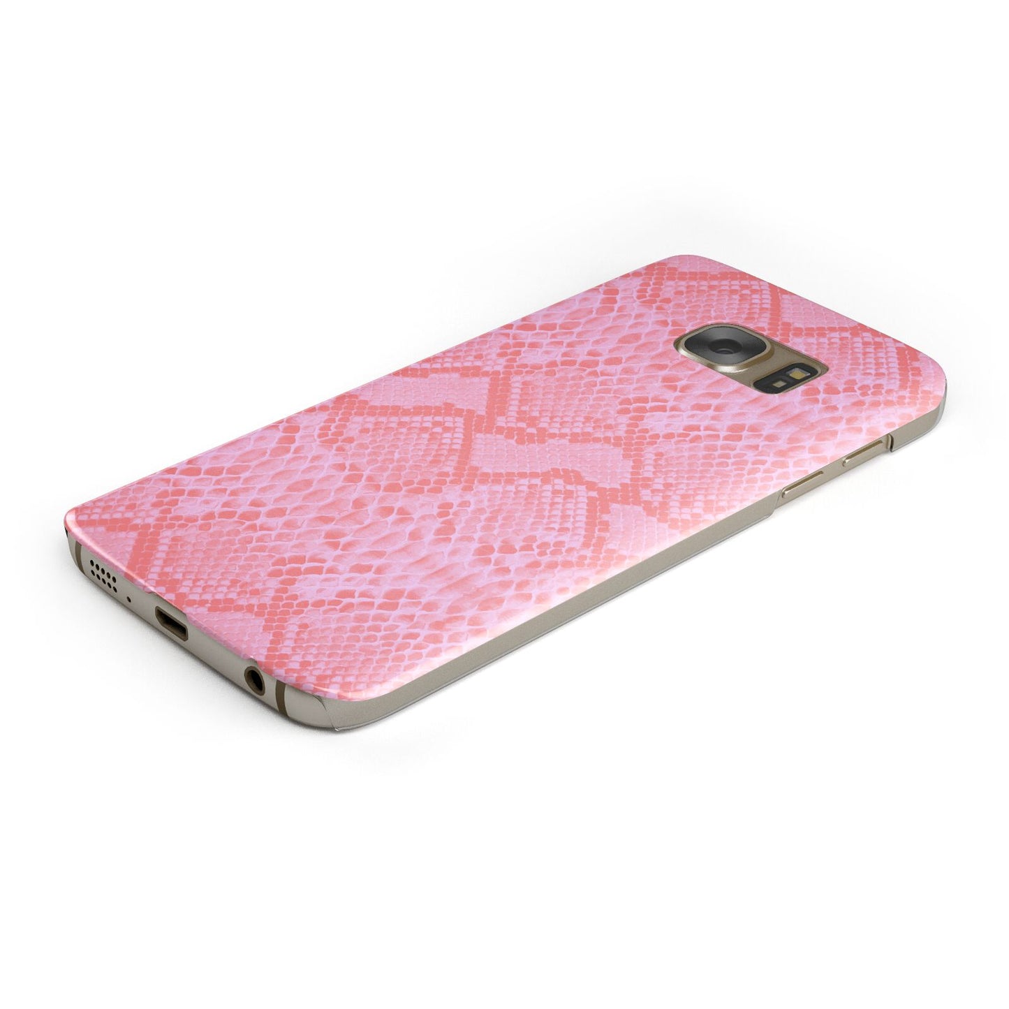 Pink Snakeskin Samsung Galaxy Case Bottom Cutout
