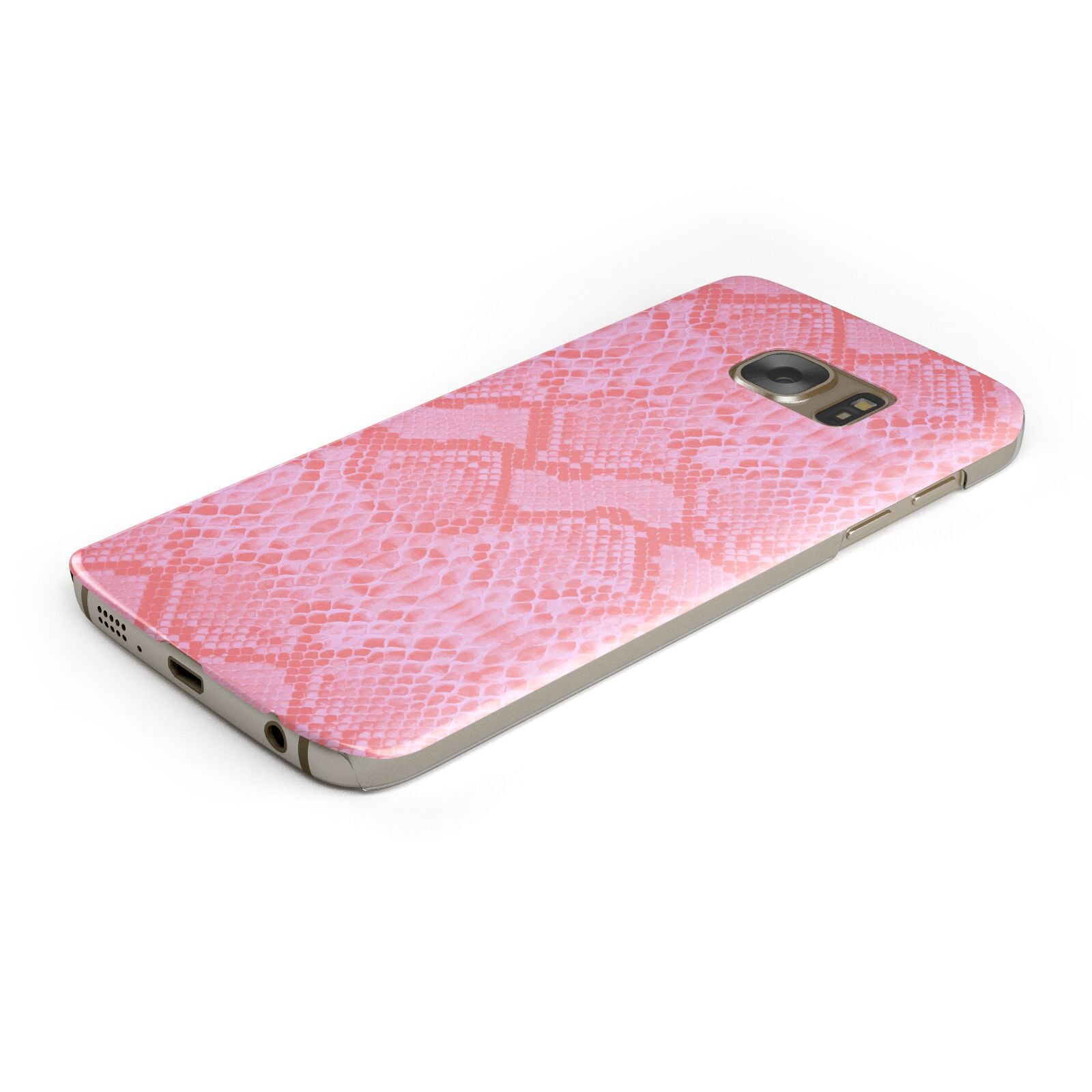 Pink Snakeskin Samsung Galaxy Case Bottom Cutout