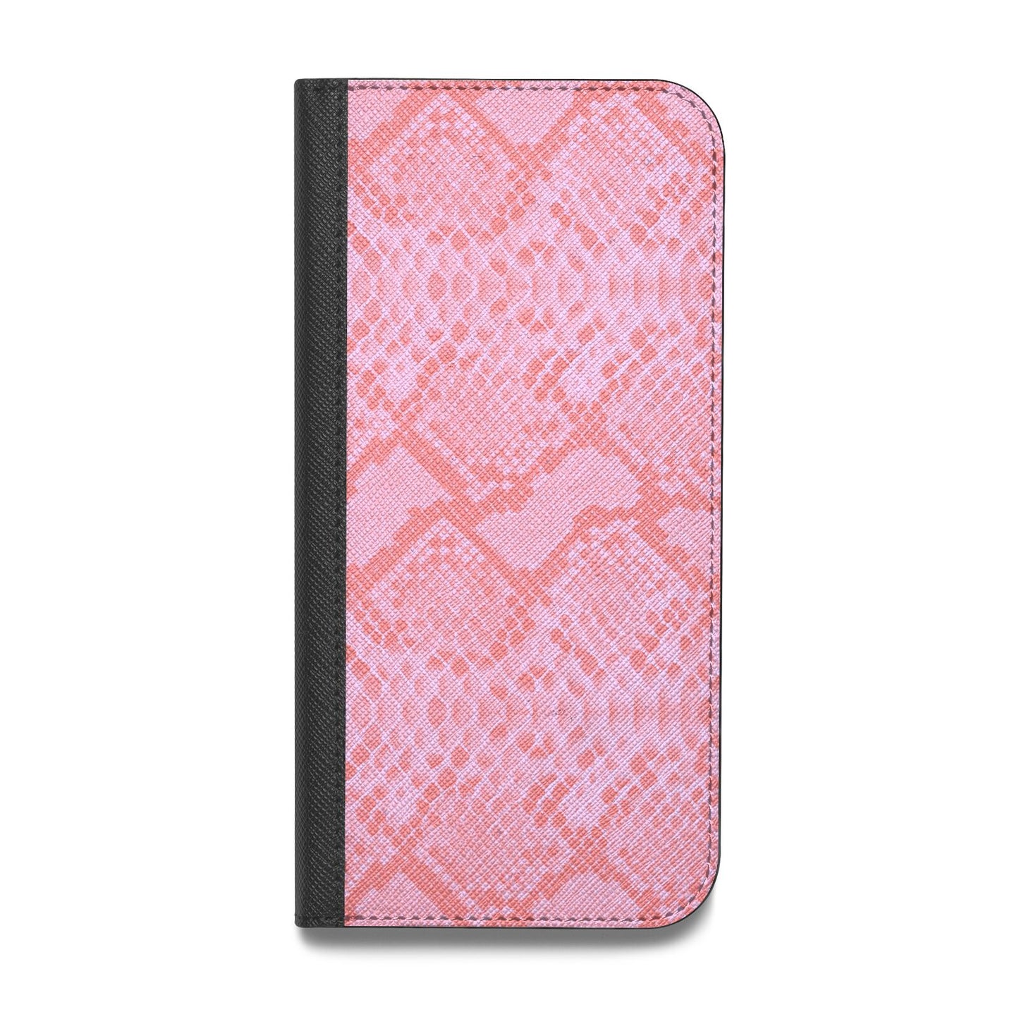 Pink Snakeskin Vegan Leather Flip Samsung Case