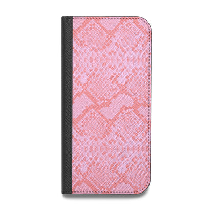 Pink Snakeskin Vegan Leather Flip Samsung Case