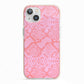 Pink Snakeskin iPhone 13 TPU Impact Case with Pink Edges