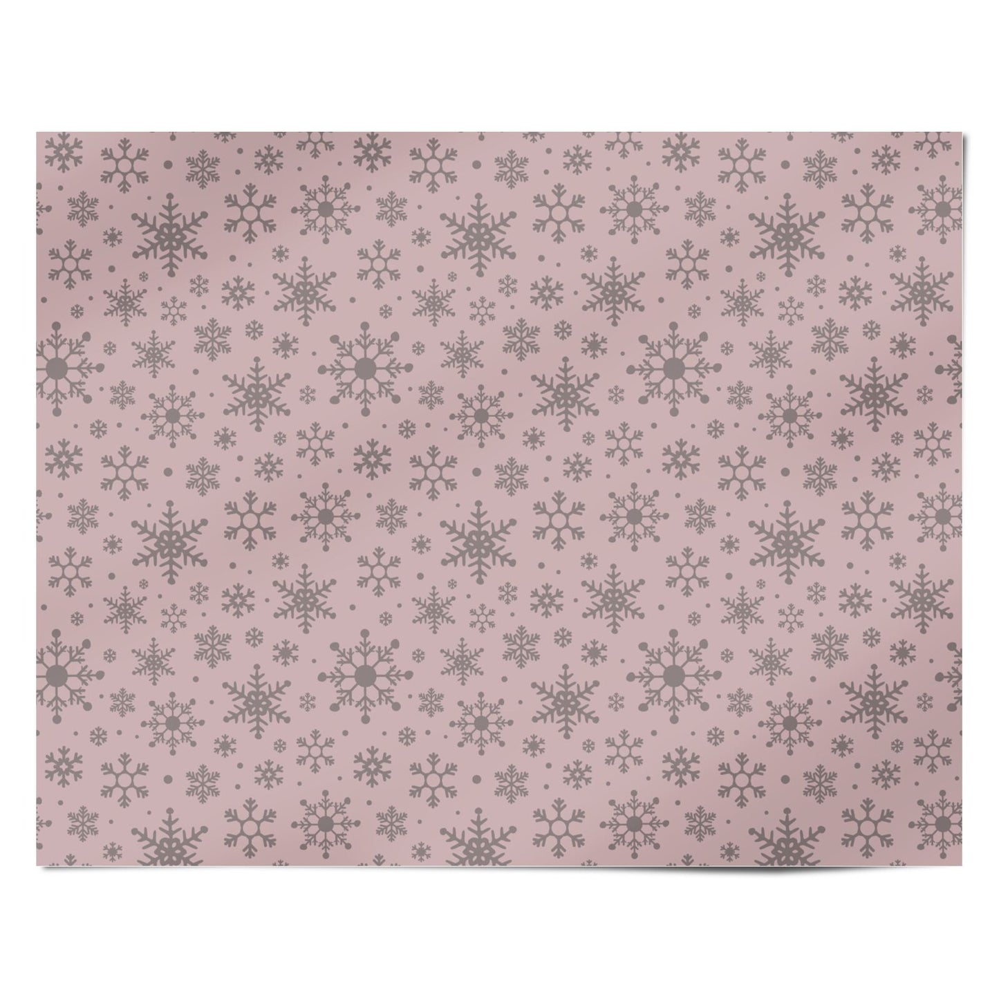 Pink Snowflake Personalised Wrapping Paper Alternative