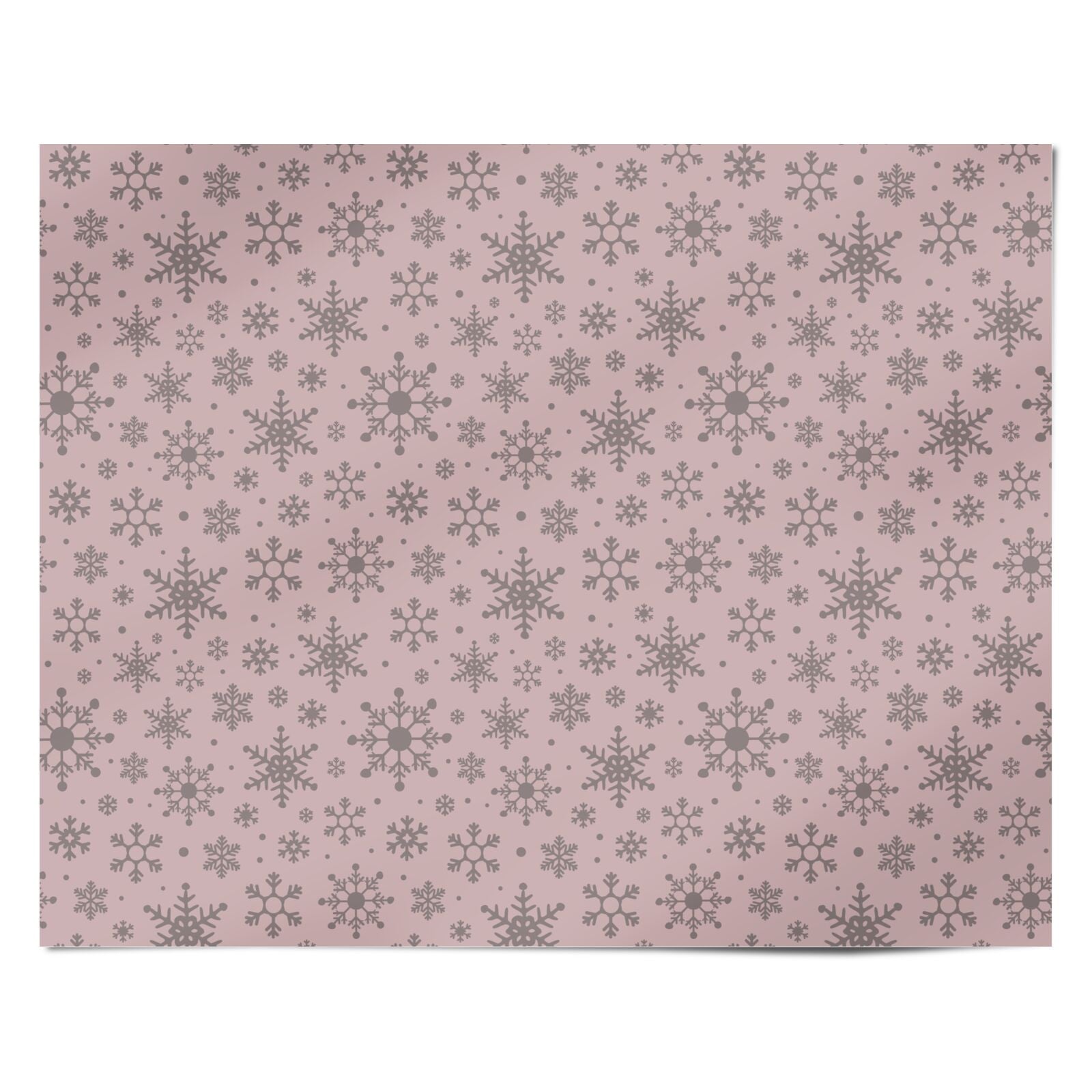 Pink Snowflake Personalised Wrapping Paper Alternative
