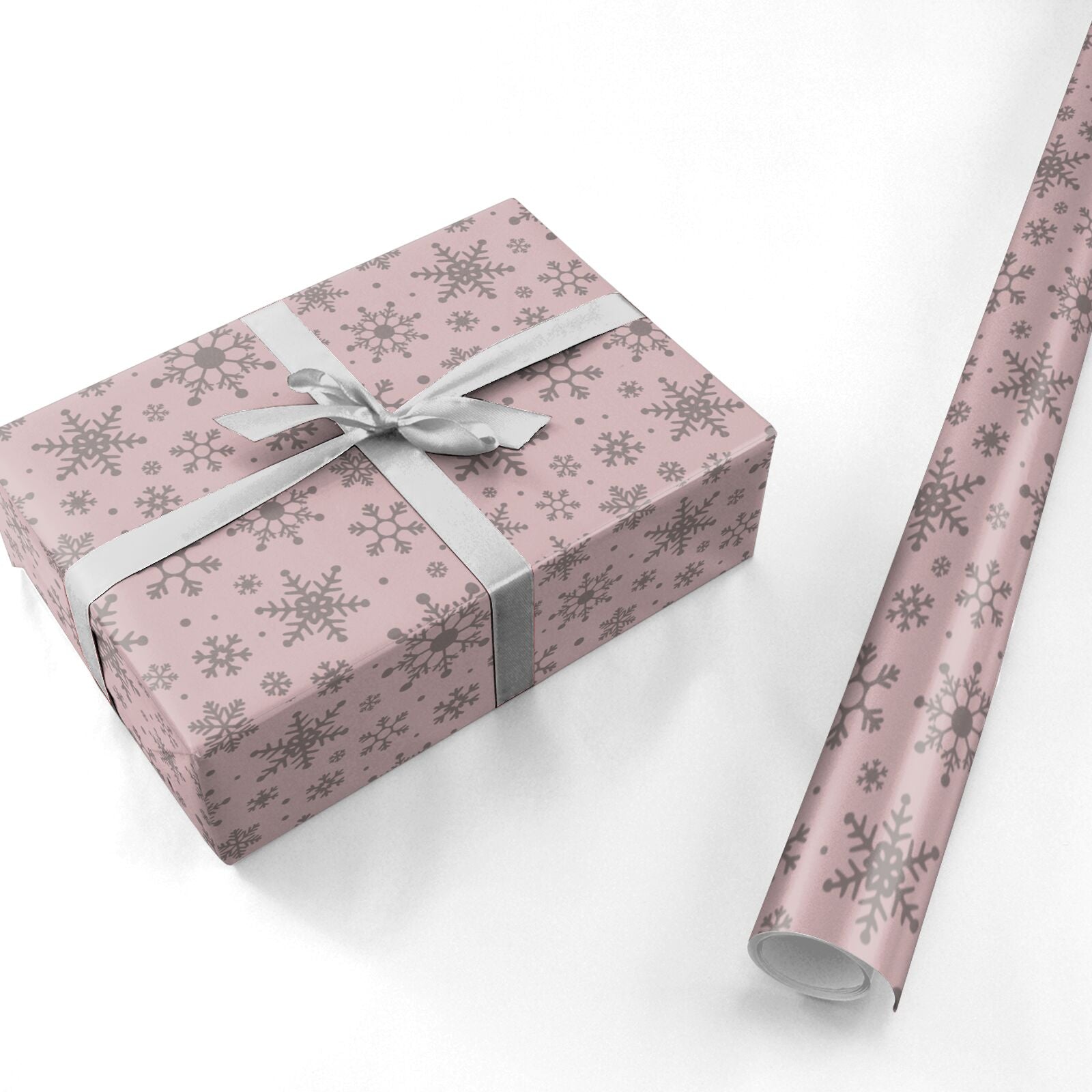 Pink Snowflake Personalised Wrapping Paper