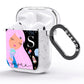 Pink Space Lady Personalised AirPods Glitter Case Side Image