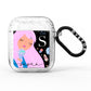 Pink Space Lady Personalised AirPods Glitter Case