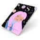 Pink Space Lady Personalised Apple iPad Case on Gold iPad Side View