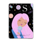 Pink Space Lady Personalised Apple iPad Grey Case