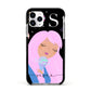 Pink Space Lady Personalised Apple iPhone 11 Pro in Silver with Black Impact Case