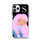 Pink Space Lady Personalised Apple iPhone 11 Pro in Silver with White Impact Case
