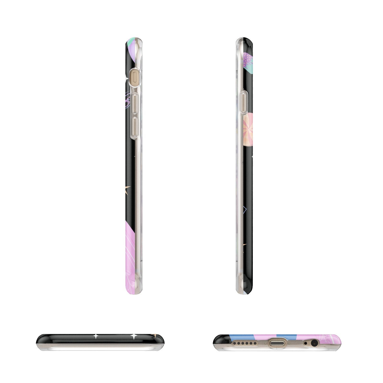 Pink Space Lady Personalised Apple iPhone 6 3D Wrap Tough Case Alternative Image Angles