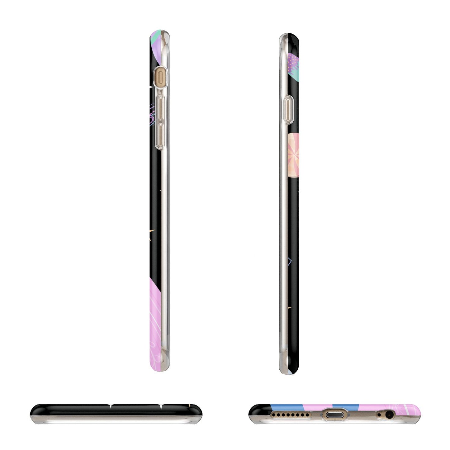 Pink Space Lady Personalised Apple iPhone 6 Plus 3D Wrap Tough Case Alternative Image Angles