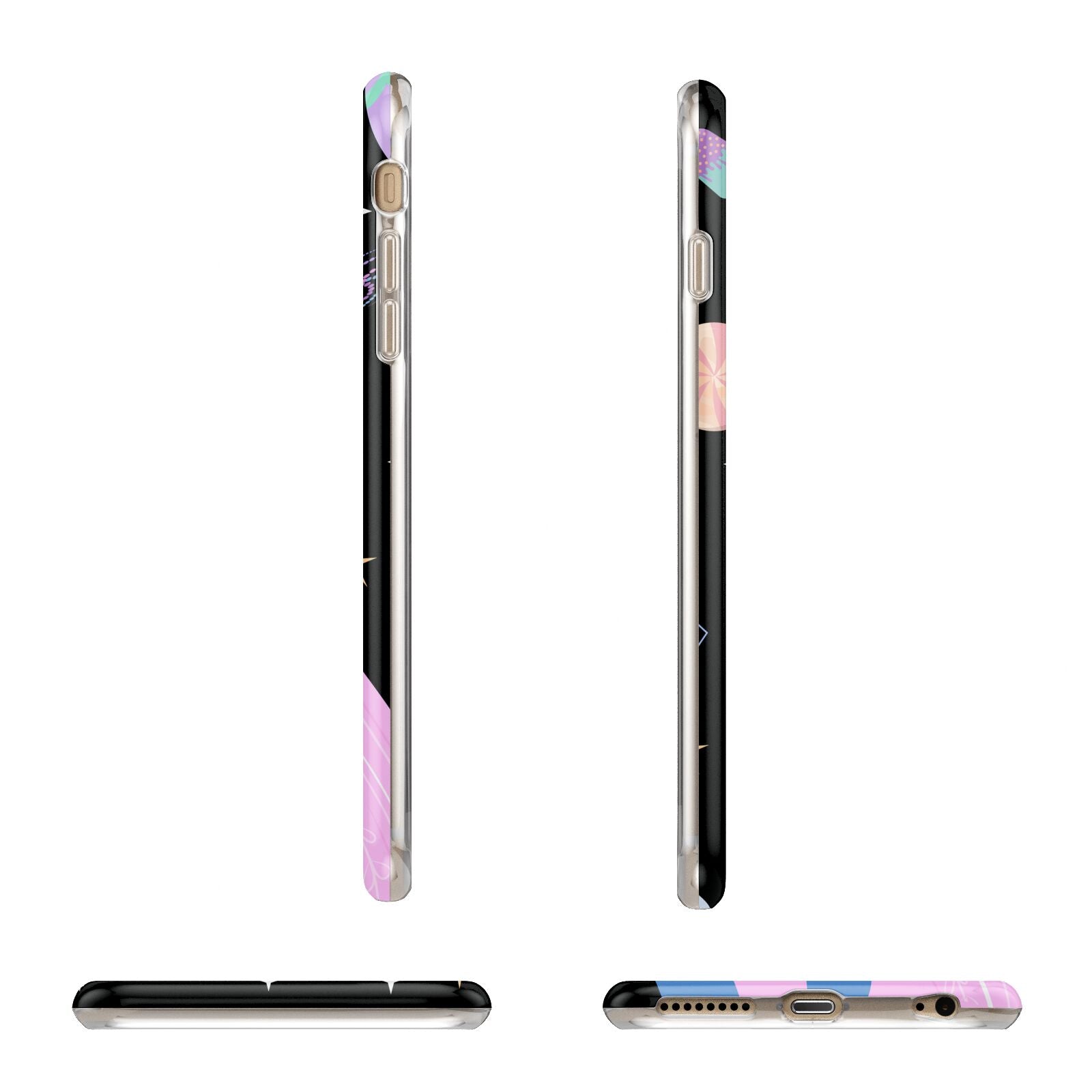 Pink Space Lady Personalised Apple iPhone 6 Plus 3D Wrap Tough Case Alternative Image Angles