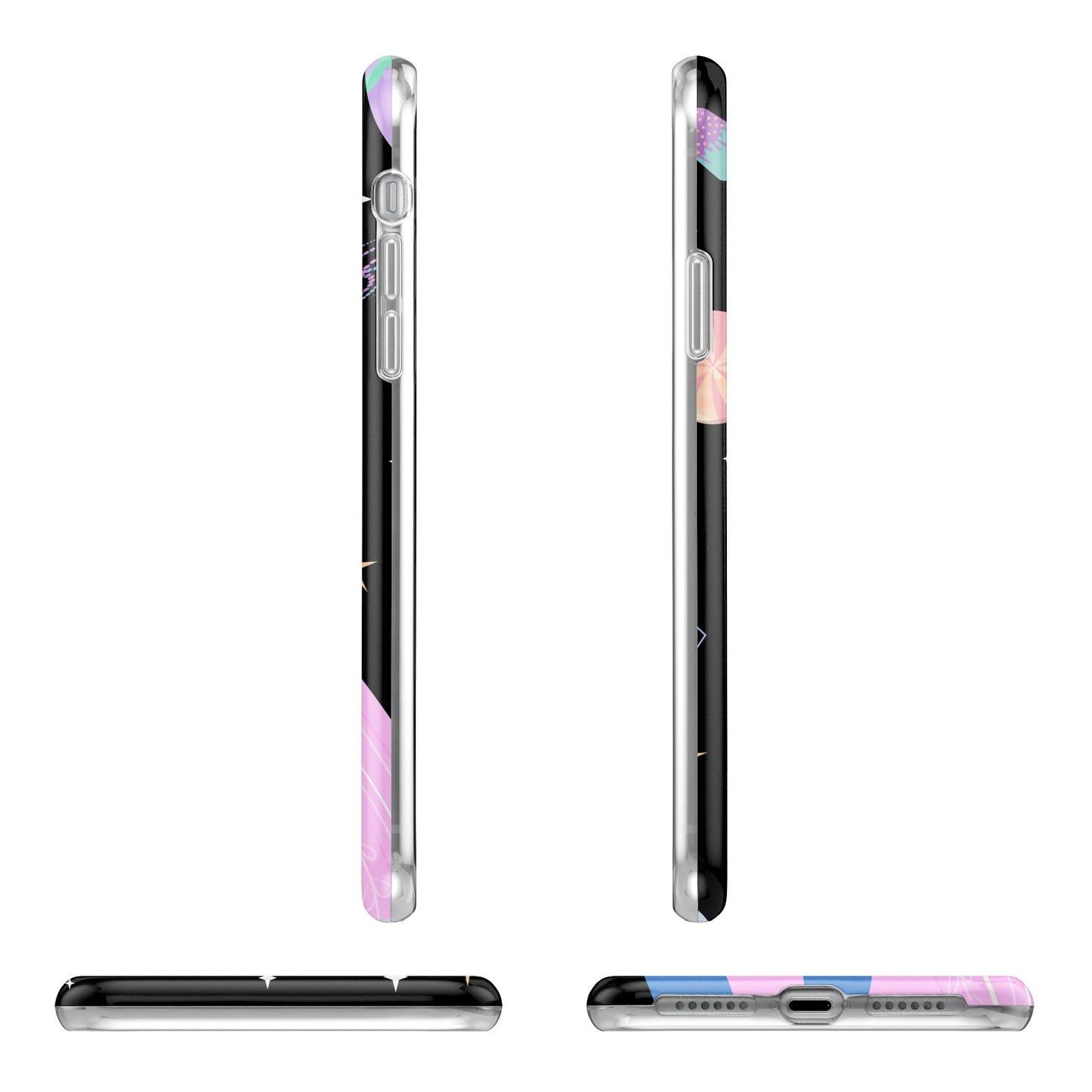 Pink Space Lady Personalised Apple iPhone XR in White with 3D Wrap Tough Case Alternative Image Angles