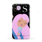Pink Space Lady Personalised Apple iPhone XS 3D Tough