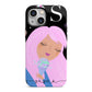 Pink Space Lady Personalised iPhone 13 Mini Full Wrap 3D Tough Case