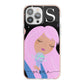 Pink Space Lady Personalised iPhone 13 Pro Max TPU Impact Case with Pink Edges