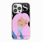 Pink Space Lady Personalised iPhone 13 Pro TPU Impact Case with Pink Edges