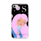 Pink Space Lady Personalised iPhone 8 Bumper Case on Silver iPhone