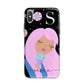 Pink Space Lady Personalised iPhone X Bumper Case on Silver iPhone Alternative Image 1