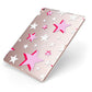 Pink Star Apple iPad Case on Rose Gold iPad Side View